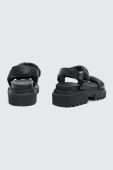 Шкіряні сандалі AllSaints Helium Sandal жіночі колір чорний на платформі WF612Y