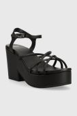 Сандалі BOSS Cate Wedge колір чорний 50493097