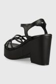 Сандалі BOSS Cate Wedge колір чорний 50493097