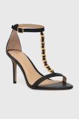 Шкіряні сандалі Lauren Ralph Lauren KATE колір чорний 802884093001