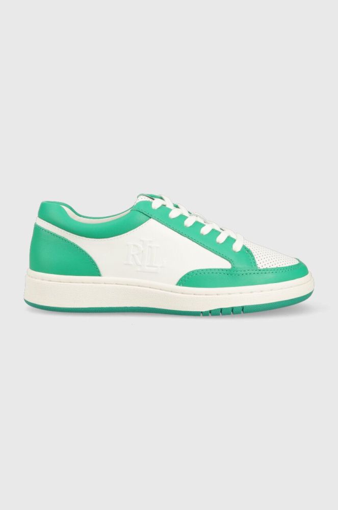 Шкіряні кросівки Lauren Ralph Lauren HAILEY II колір зелений 802904469003