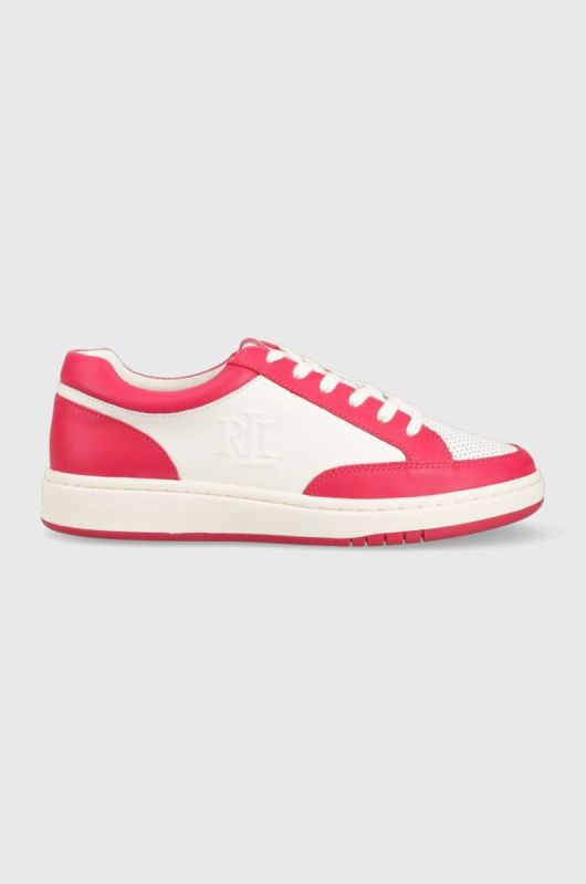 Шкіряні кросівки Lauren Ralph Lauren HAILEY II колір рожевий 802904469004