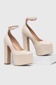 Туфлі Steve Madden Skyrise колір бежевий на платформі SM11002238