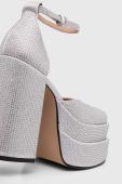 Туфлі Steve Madden Charlize-R колір срібний каблук блок SM11002257