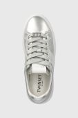 Шкіряні кросівки Twinset колір срібний 231TCP072