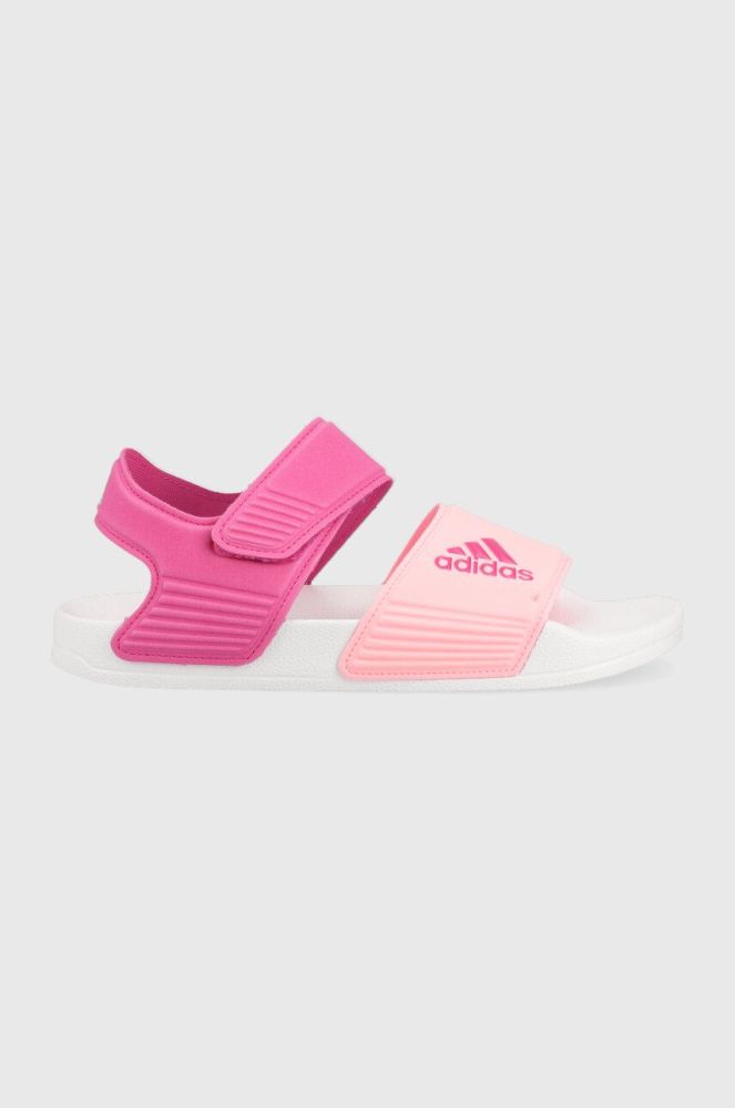 Дитячі сандалі adidas ADILETTE SANDAL K колір рожевий