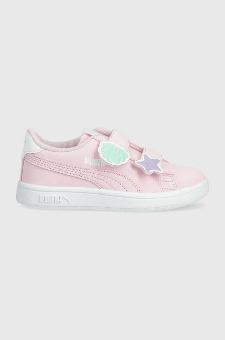 Дитячі кросівки Puma Puma Smash v2 Mermaid V PS колір рожевий
