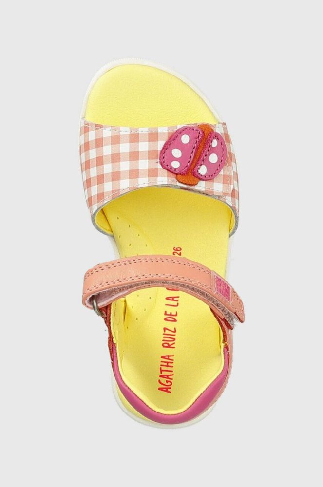 Дитячі шкіряні сандалі Agatha Ruiz de la Prada колір рожевий (3019338) фото 4