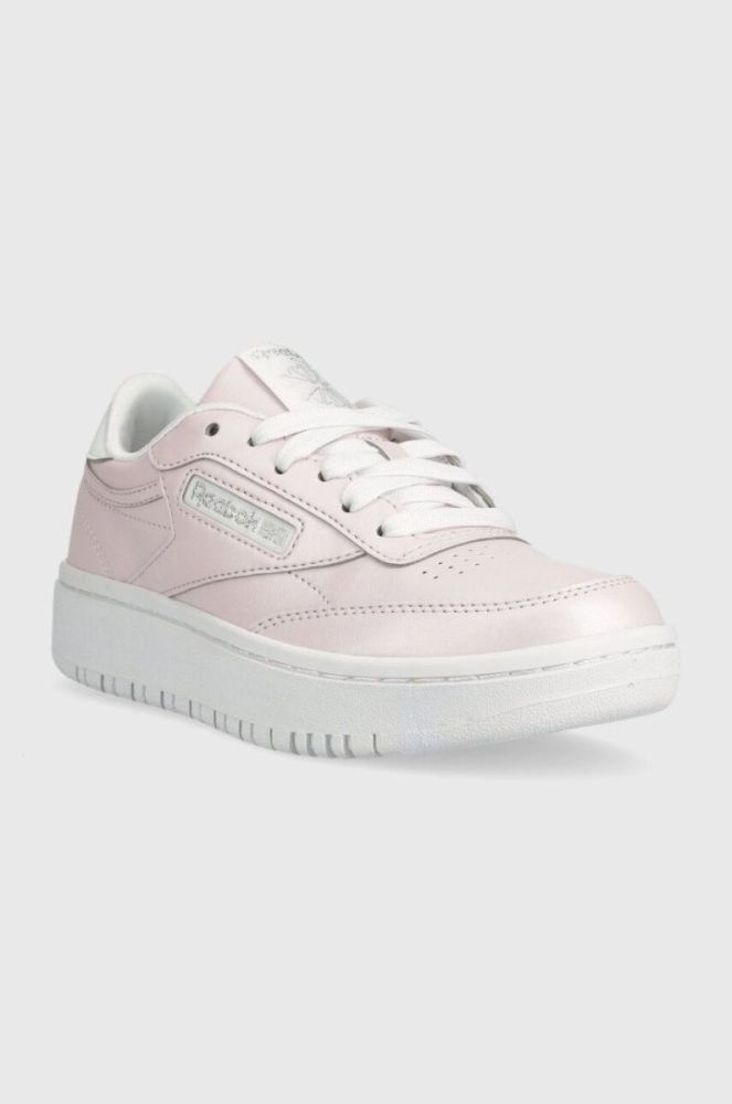 Дитячі кросівки Reebok Classic CLUB C DOUBLE колір рожевий фото 2