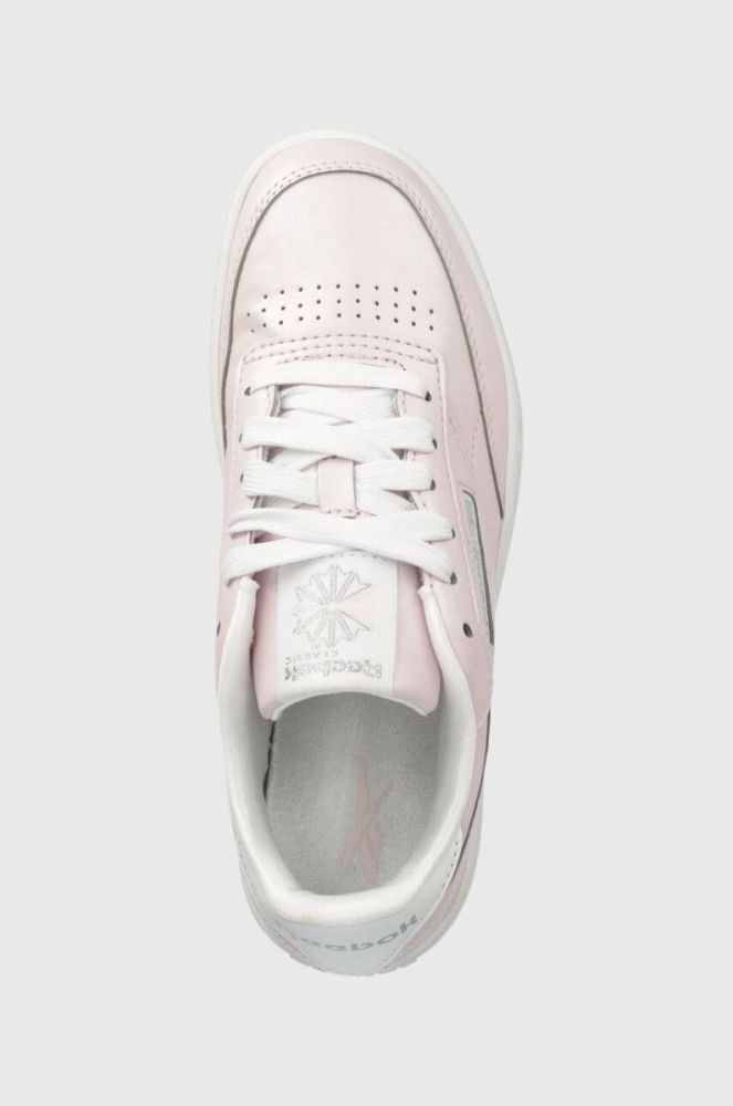 Дитячі кросівки Reebok Classic CLUB C DOUBLE колір рожевий фото 4
