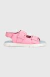 Дитячі шкіряні сандалі Camper колір рожевий (3166933)
