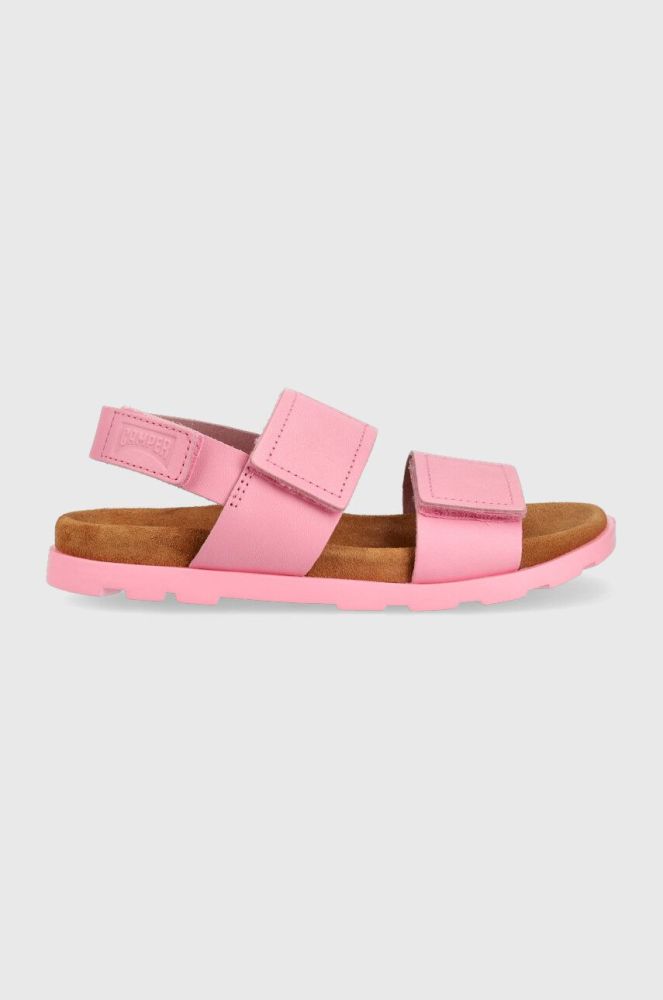 Дитячі шкіряні сандалі Camper колір рожевий (3216723)