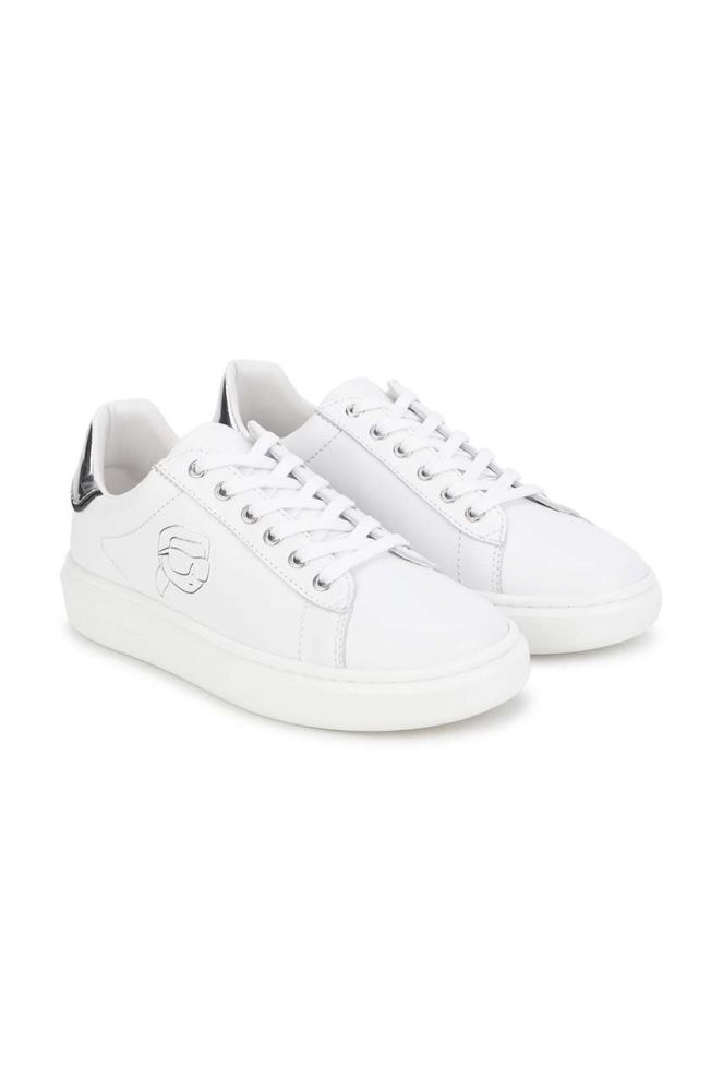 Дитячі шкіряні кросівки Karl Lagerfeld колір білий (3214076)