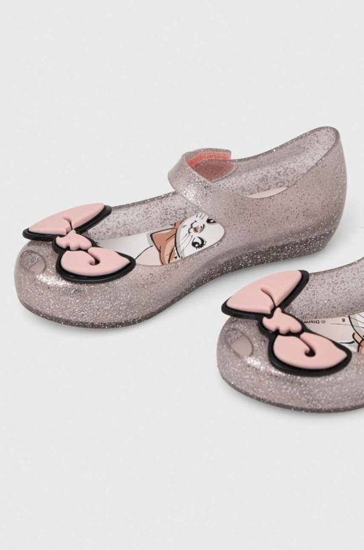 Дитячі балетки Melissa x Disney колір срібний фото 2