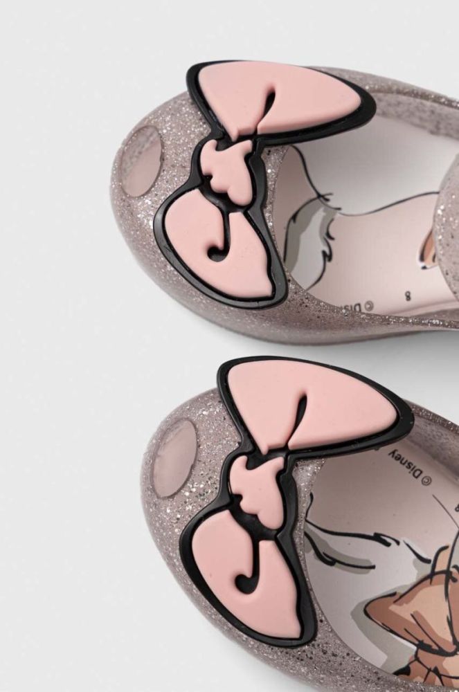 Дитячі балетки Melissa x Disney колір срібний фото 5