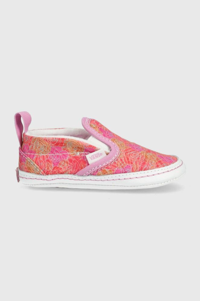 Черевики для немовлят Vans IN Slip On V Crib ROSE MPINK колір рожевий