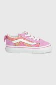 Дитячі кеди Vans TD Old Skool Elastic Lace ROSE DKBLU колір фіолетовий