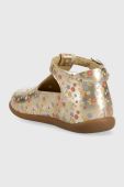 Дитячі шкіряні туфлі Pom D'api колір золотий (3008897)