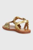 Дитячі шкіряні сандалі Pom D'api колір золотий (3247828)