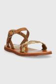Дитячі шкіряні сандалі Pom D'api колір коричневий (2988291)