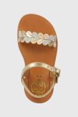 Дитячі шкіряні сандалі Pom D'api колір золотий (3207376)