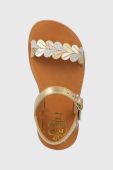 Дитячі шкіряні сандалі Pom D'api колір золотий (3207380)