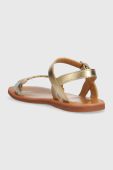 Дитячі шкіряні сандалі Pom D'api колір золотий (3207386)