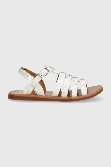 Дитячі шкіряні сандалі Pom D'api колір білий (3279310)