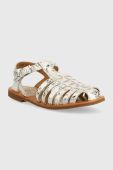 Дитячі шкіряні сандалі Pom D'api колір золотий (3000582)
