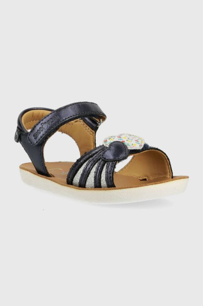 Дитячі шкіряні сандалі Shoo Pom колір синій (3064478) фото 2