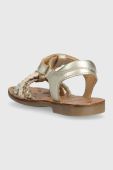 Дитячі шкіряні сандалі Shoo Pom колір срібний (3279384)