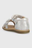 Дитячі замшеві сандалі Shoo Pom колір срібний (3279403)
