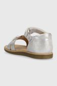 Дитячі замшеві сандалі Shoo Pom колір срібний (3279408)