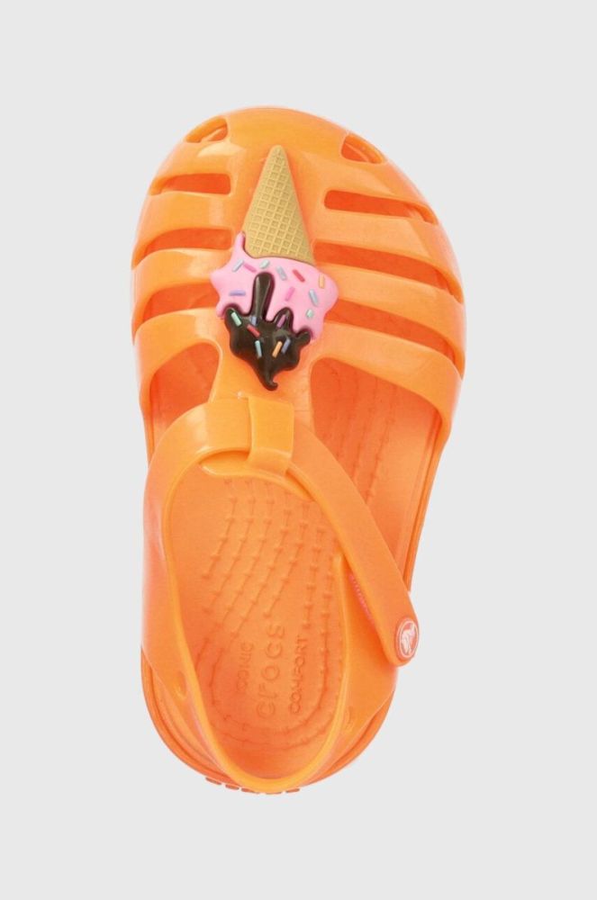 Дитячі сандалі Crocs ISABELLA CHARM SANDAL колір помаранчевий фото 4