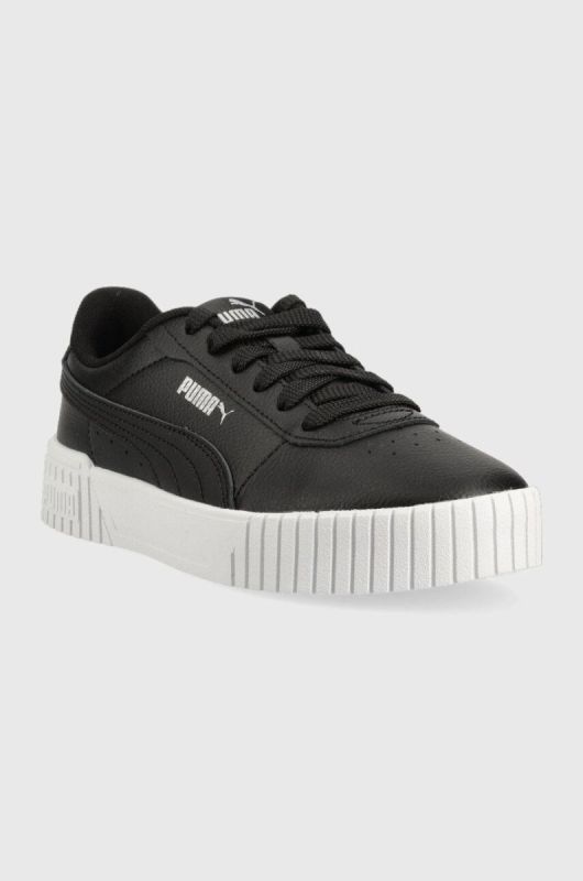 Дитячі шкіряні кросівки Puma Carina 2.0 Jr колір чорний фото 2