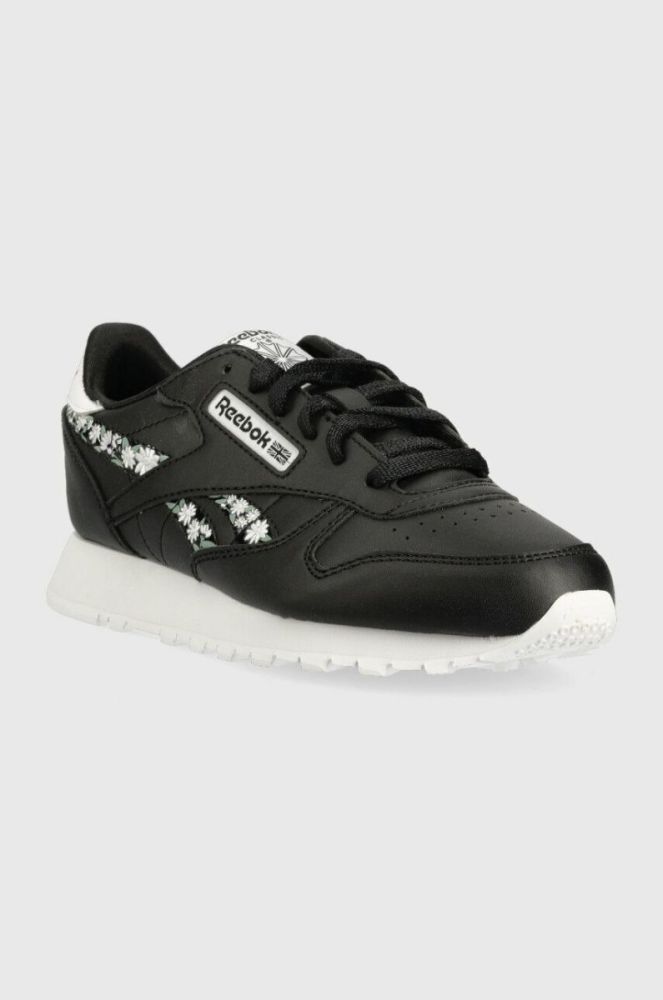 Дитячі кросівки Reebok Classic CL LTHR колір чорний (3017337) фото 2
