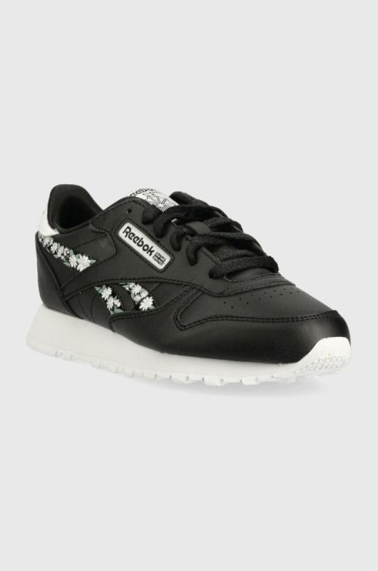 Дитячі кросівки Reebok Classic CL LTHR колір чорний (3017337) фото 2