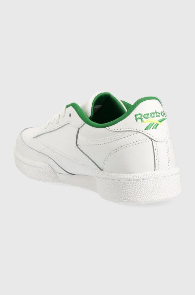 Дитячі шкіряні кросівки Reebok Classic CLUB C колір білий фото 3