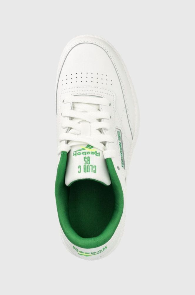 Дитячі шкіряні кросівки Reebok Classic CLUB C колір білий фото 4