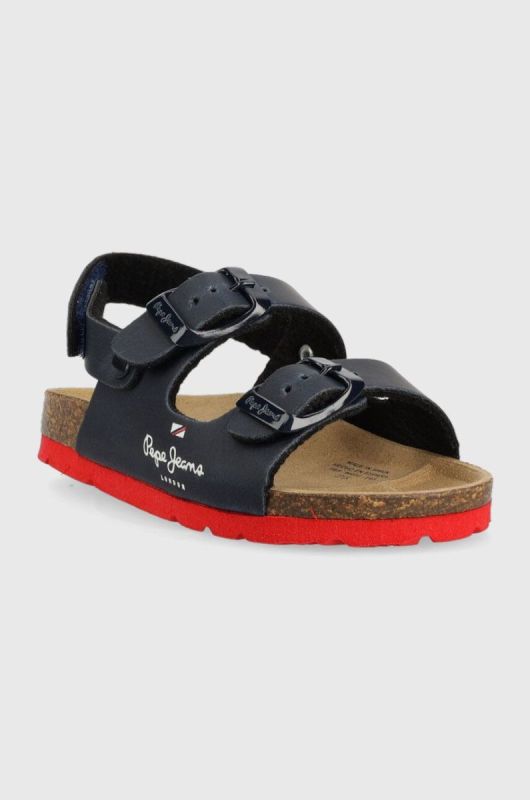 Дитячі сандалі Pepe Jeans Bio Double колір синій фото 2