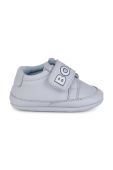 Дитячі шкіряні кросівки BOSS колір блакитний