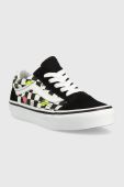 Дитячі кеди Vans UY Old Skool FRTC BLKWH колір чорний