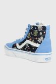 Дитячі кеди Vans SK8 Hi Reissue Side Zip GLOW BLKBU колір блакитний