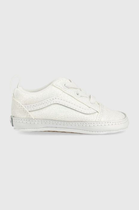 Черевики для немовля Vans IN Old Skool Crib GLTR WHITE колір білий