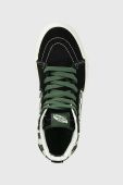 Дитячі кеди Vans JN SK8 Hi LOVE BLKPK колір зелений