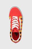 Дитячі кеди Vans UY Old Skool GLOW MULTI колір червоний