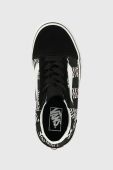 Дитячі кеди Vans UY Old Skool ZEBR BLACK колір чорний