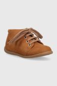 Дитячі замшеві туфлі Pom D'api колір коричневий (3294944)