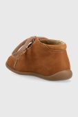 Дитячі замшеві туфлі Pom D'api колір коричневий (3294944)