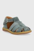 Дитячі замшеві сандалі Pom D'api колір блакитний (3007503)